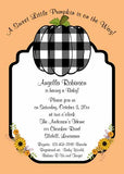 BUFFALO CHECK PUMPKIN CUSTOM INVITATION