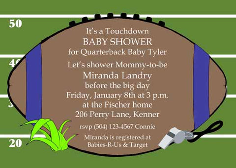 FOOTBALL CUSTOM INVITATION