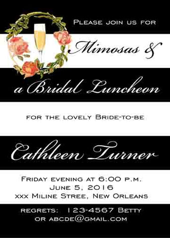 FLORAL MIMOSA CUSTOM INVITATION