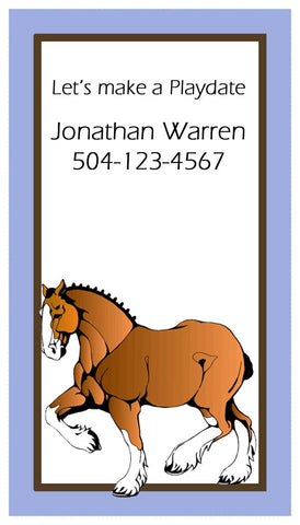 HORSE PERSONALIZED GIFT OR CALLING CARDS