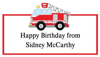 FIRE TRUCK PERSONALIZED GIFT OR CALLING CARDS