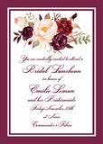 KISSING FLOWERS CUSTOM INVITATION