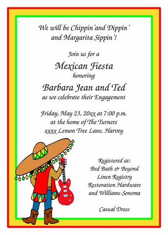 MEXICAN MAN CUSTOM INVITATION