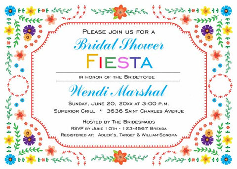 FLORAL BORDER CUSTOM INVITATION