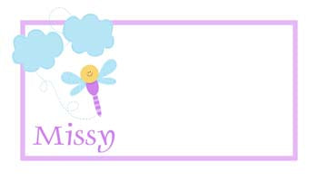 CUTE DRAGONFLY PERSONALIZED GIFT OR CALLING CARDS