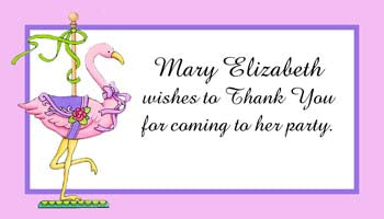 FLAMINGO CAROUSEL PERSONALIZED GIFT OR CALLING CARDS