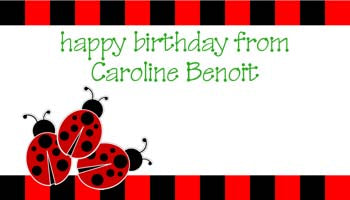 LADYBUGS PERSONALIZED GIFT OR CALLING CARDS