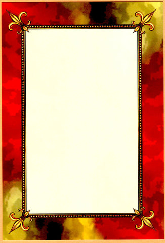 RED AND GOLD FDL - BLANK STOCK INVITATION