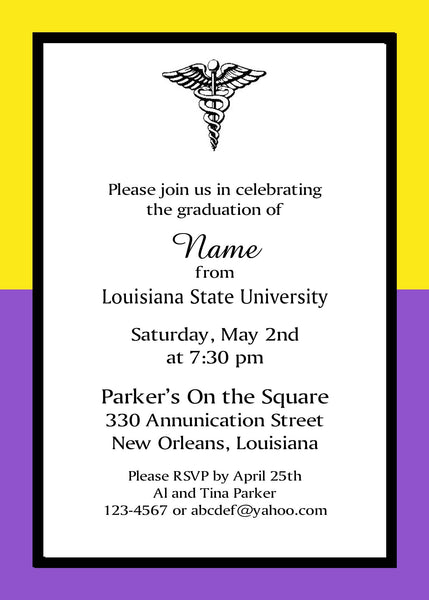 Lsu Graduation Invitation