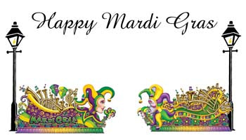 MARDI GRAS FLOATS PERSONALIZED GIFT OR CALLING CARDS