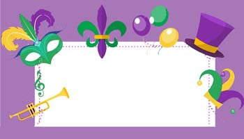 ASSORTED MARDI GRAS ICONS PERSONALIZED GIFT OR CALLING CARDS
