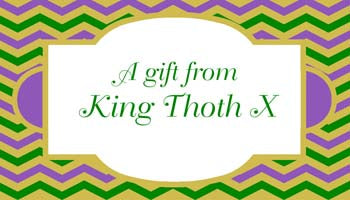 CHEVRON PURPLE GREEN GOLD PERSONALIZED GIFT OR CALLING CARDS