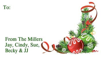 ORNAMENTS PERSONALIZED GIFT OR CALLING CARDS