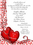 DRAPING HEARTS CUSTOM INVITATION