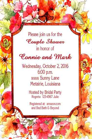 FALL BORDER CUSTOM INVITATION