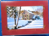 WINTER WATER WHEEL SCENE BOXED GREETING CARDS