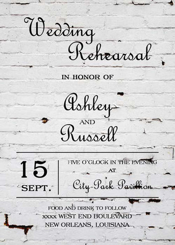 PAINTED BRICK WALL CUSTOM INVITATION