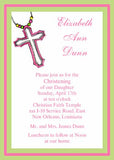 BEADED CROSS CUSTOM INVITATION