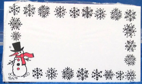 SNOWFLAKES WITH SNOWMAN GIFT ENCLOSURE