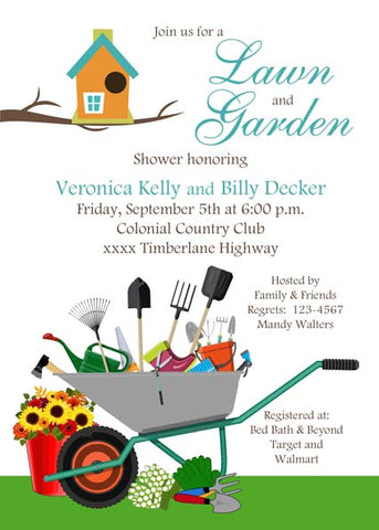 LAWN AND GARDEN CUSTOM INVITATION