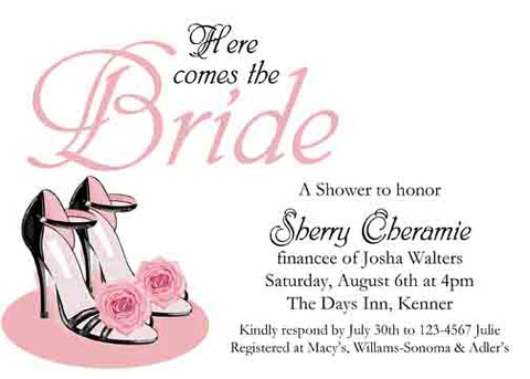 HERE COMES THE SHOES CUSTOM INVITATION