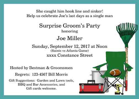 GROOM'S PARTY CUSTOM INVITATION