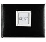 CUSTOMIZABLE BLACK LEATHER GUEST BOOK