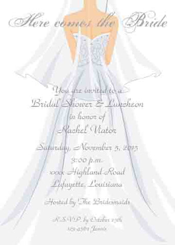 BACK OF BRIDE CUSTOM INVITATION